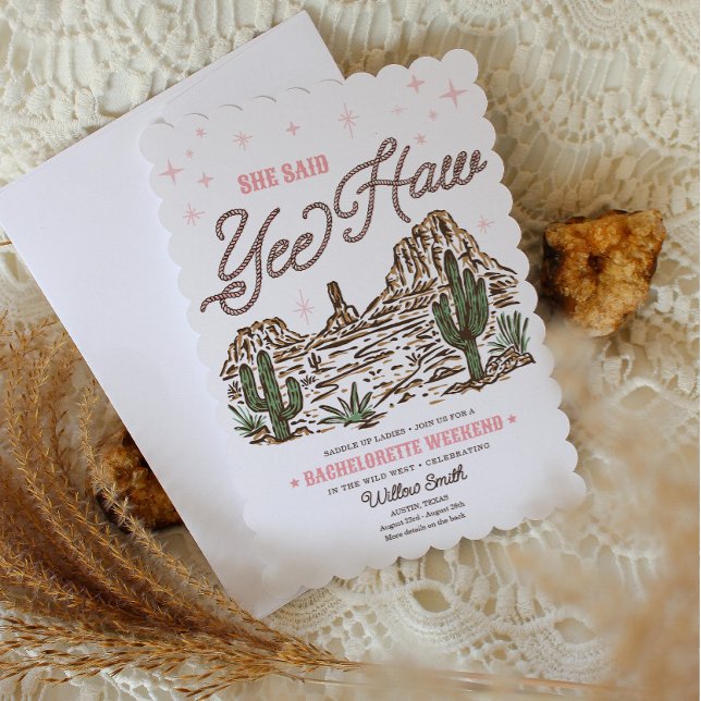 Wild West Bachelorette Yee Haw Itinerary Invitation (Creator Uploaded)