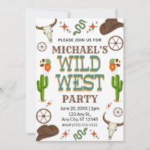 Wild West Birthday Invitation