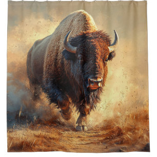 Wild West Bison Shower Curtain