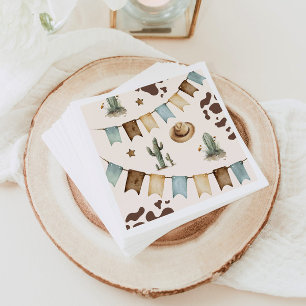 Wild West Boy First Rodeo 1st birthday party Napkin