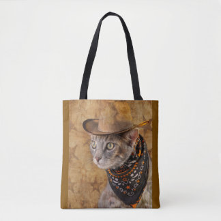 Wild West Cat Tote Bag