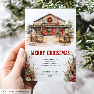 Wild West Christmas Greeting Card Printable