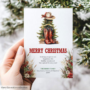 Wild West Christmas greeting card printable