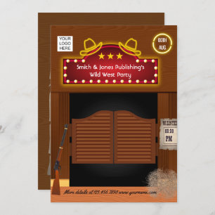 Wild West Corporate Function invitation
