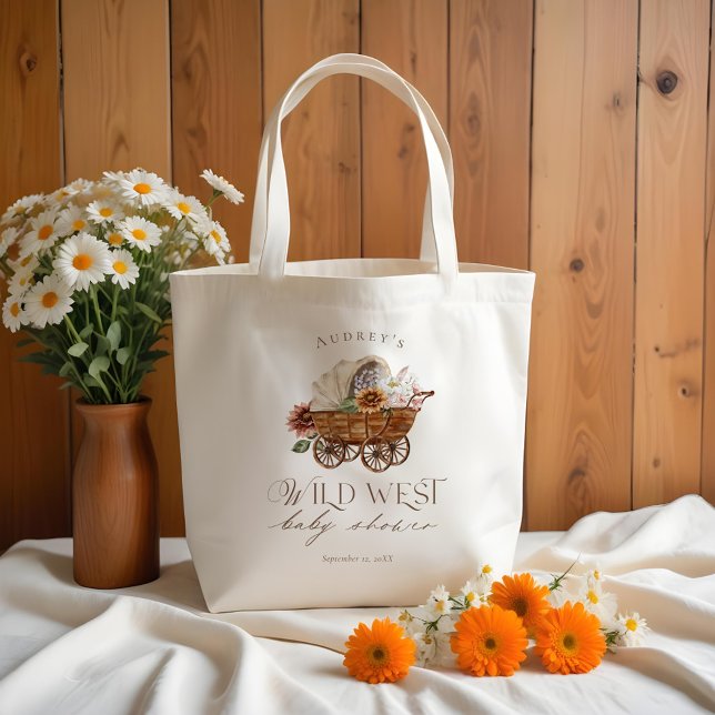 Wild West Country Western Floral Wagon Baby Shower Tote Bag (Wild West Country Western Floral Wagon Baby Shower Tote Bag)