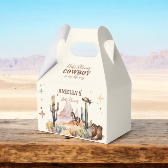 Wild West Cowboy Baby Shower Favour Box (Creator Uploaded)