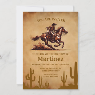 Wild West Cowboy Birthday Invitation