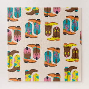 Wild West Cowboy Boots: Fashion Concept Pattern Jigsaw Puzzle