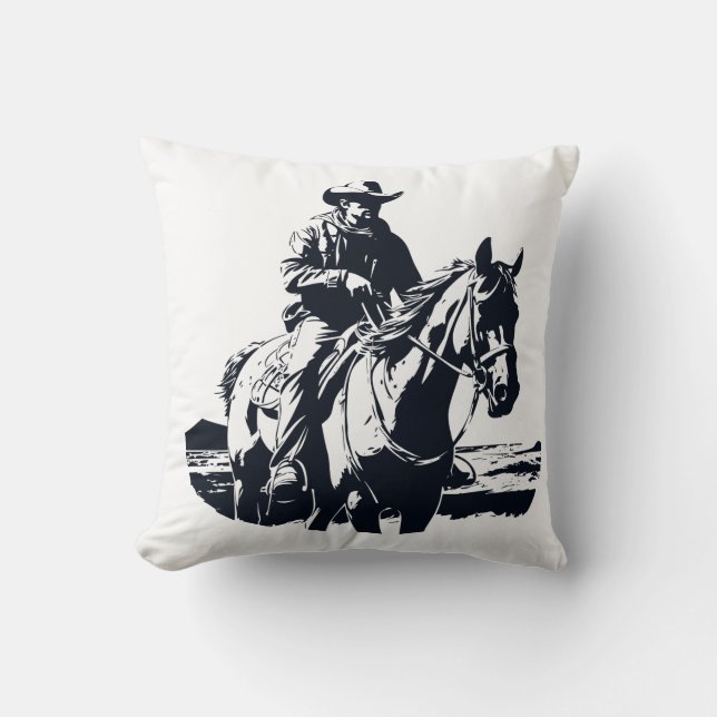 Wild West Cowboy Horse Back Riding Cushion (Front)