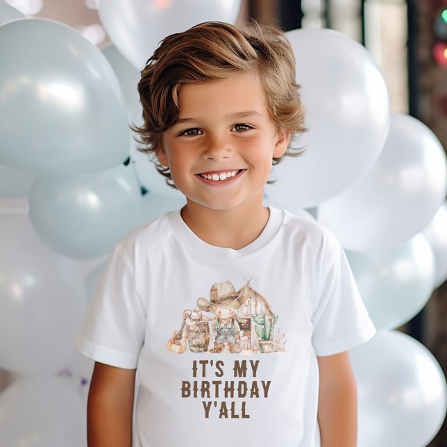 Wild West Cowboy It's My Birthday Y'all T-Shirt (Creator Uploaded)