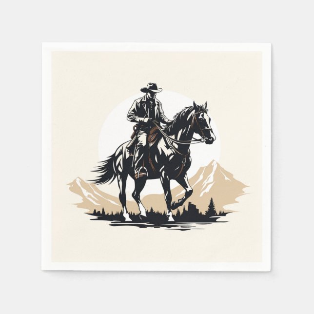 Wild West Cowboy Napkin (Front)