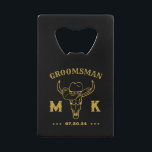 Wild West Cowboy Personalised Groomsmen Monogram<br><div class="desc">Personalised gifts for groomsmen with old western cowboy theme. Decorated with cowboy hat with vintage western font. Text and background colour are editable using the Design Tool to fit your occasion. Get this customise gift for wedding,  bachelor party,  engagement party or any other special occasions.</div>