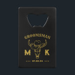 Wild West Cowboy Personalised Groomsmen Monogram<br><div class="desc">Personalised gifts for groomsmen with old western cowboy theme. Decorated with cowboy hat with vintage western font. Text and background colour are editable using the Design Tool to fit your occasion. Get this customise gift for wedding,  bachelor party,  engagement party or any other special occasions.</div>