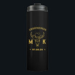 Wild West Cowboy Personalised Monogram Groomsmen Thermal Tumbler<br><div class="desc">Personalised gifts for groomsmen and best man with old western cowboy theme. Decorated with cowboy hat with vintage western font. Text and colour are editable using the Design Tool to fit your occasion. Get this customise gift for wedding,  bachelor party,  engagement party or any other special occasions.</div>