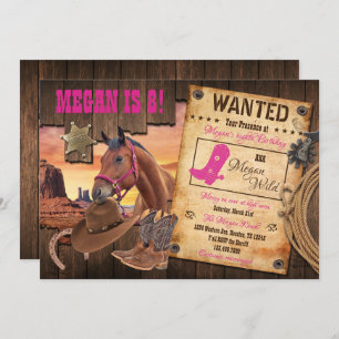 Wild West Cowgirl Invitation