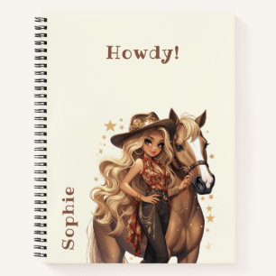 Wild west cowgirl notebook