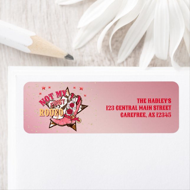 Wild West Cowgirl Party Return Address Return Address Label (Insitu)
