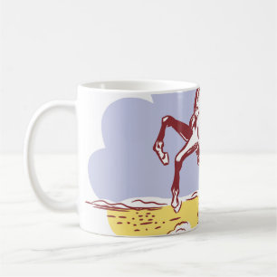Wild West Cowgirl: Vintage Line Drawing. Coffee Mug