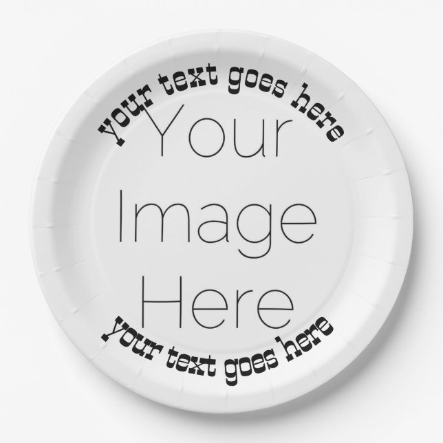 wild west custom photo kids party western cowboy  paper plate (Front)