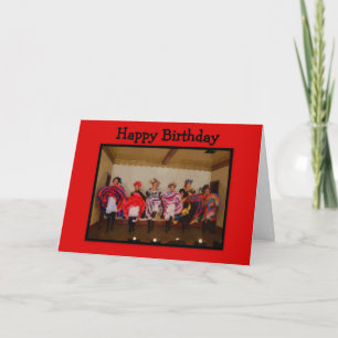 Wild West Dance Hall Girls Happy Birthday Card