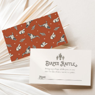 Wild West Diaper Raffle Card   Western Baby Shower
