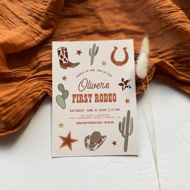 Wild West First Rodeo First Birthday Party  Invitation (Creator Uploaded)