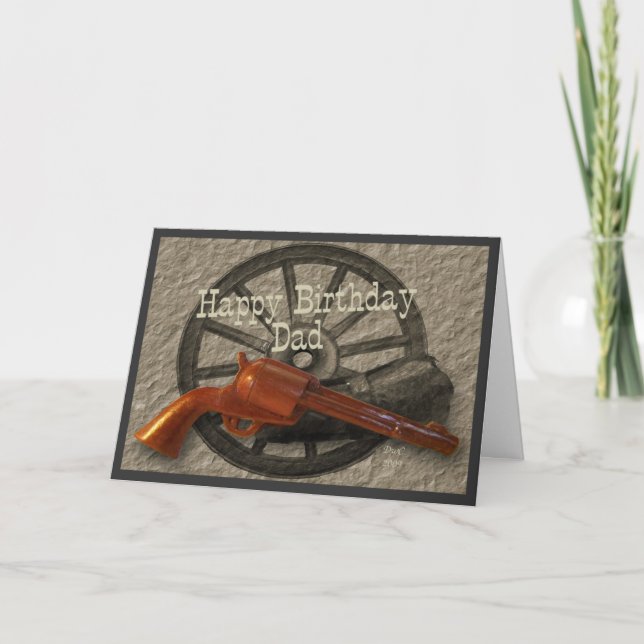 Wild West ~ Happy Birthday Dad Card (Front)