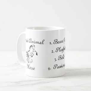 Wild West Mare Pony Line Art Spirit Animal Coffee Mug