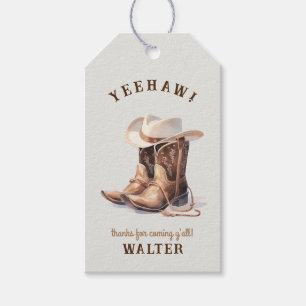 Wild West Modern Cowboy Gift Tags