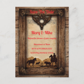 Wild West Novelty Wedding Invitation