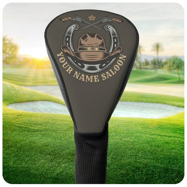 Wild West Revolver Horseshoe Western Cowboy Saloon Golf Head Cover (Creator Uploaded)