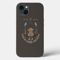Wild West Revolver Horseshoe Western Cowboy Saloon