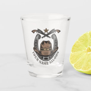 Wild West Revolver Horseshoe Western Cowboy Saloon Shot Glass