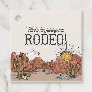 Wild West Rodeo Birthday Party Circle Favour Favour Tags