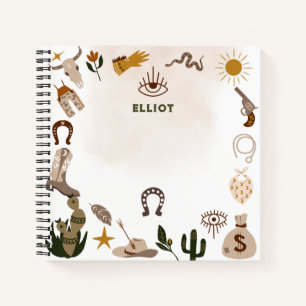 Wild west rodeo cowboy  notebook