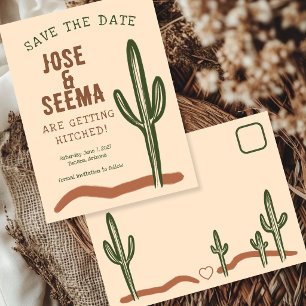 Wild West Saguaro Cactus Hand Drawn Custom STD Postcard