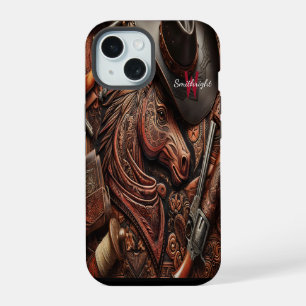 Wild West Still Life: Cowboy Hat, Gun, and More iPhone 15 Case
