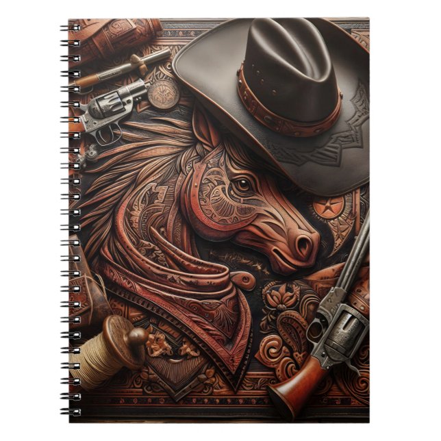 Wild West Still Life: Cowboy Hat, Gun, and More Notebook (Front)