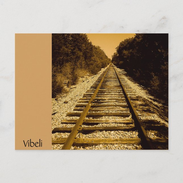 Wild West Train Track Post Card by Vibeli (Front)