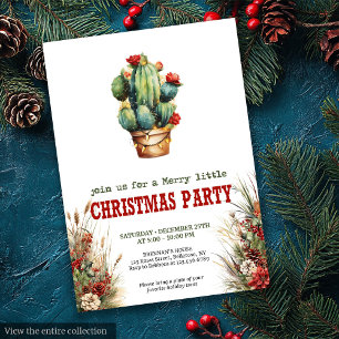 Wild West typography Christmas party digital   Invitation