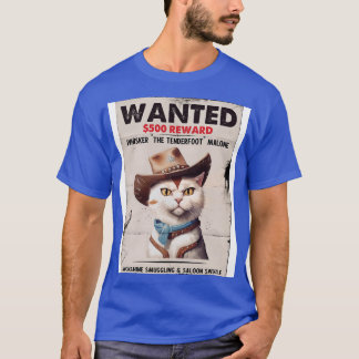 wild west wanted cat T-Shirt