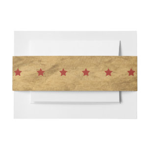 WILD WEST WANTED Envelope Wrap Band Invitation Belly Band