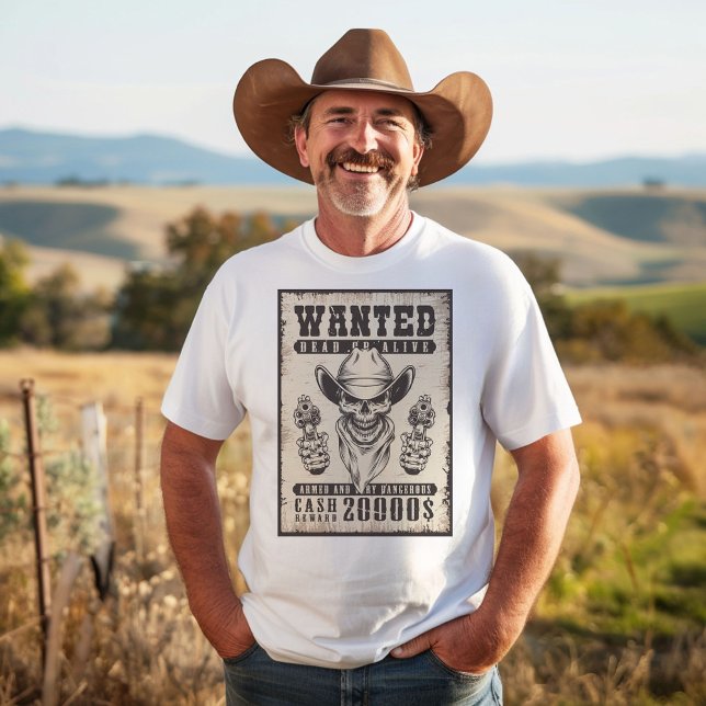 Wild West Wanted Poster T-Shirt (Creator Uploaded)