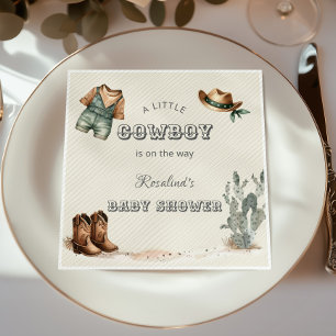 Wild West Western Cowboy Baby Shower Napkin