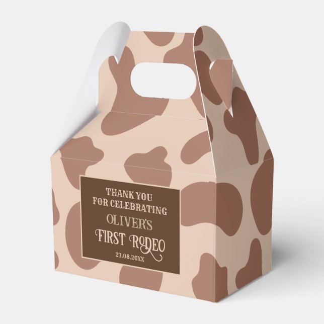 Wild west western cowboy birthday favour box (Front Side)