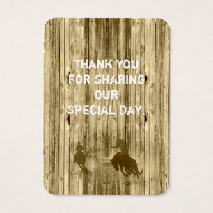 Wild west western wedding favour thank you tag