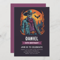 Wild West Zombie Birthday Invitation