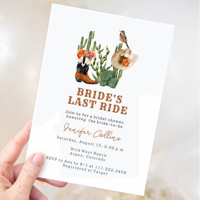 Wild Western Bridal Shower Invitation (Creator Uploaded)