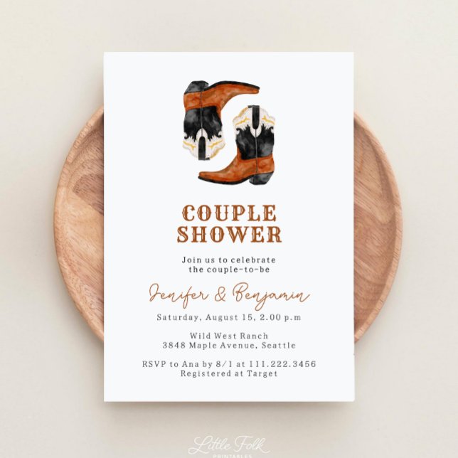 Wild Western Couple Shower Invitation (Creator Uploaded)