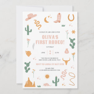 Wild Western First Birthday Invitation